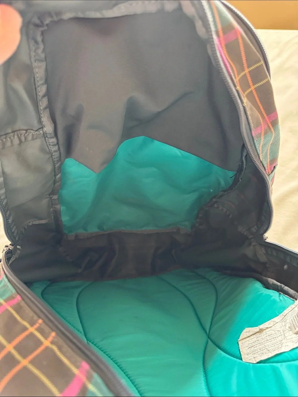 Dakine Teal & Purple Plaid Backpack for Women